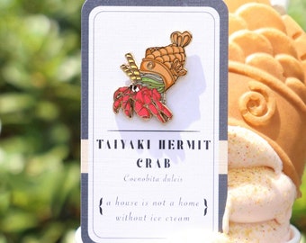 Taiyaki Hermit Crab Enamel Pin