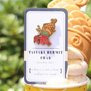 Taiyaki Hermit Crab Enamel Pin