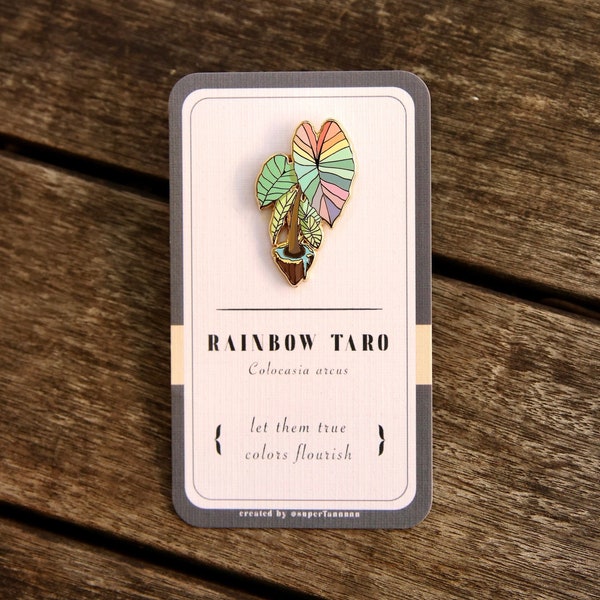 Rainbow Taro Enamel Pin