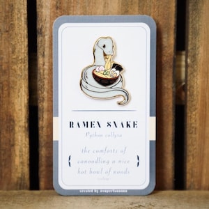 Ramen Snake Enamel Pin