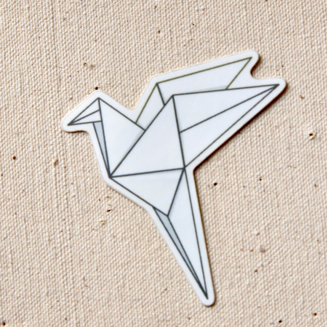 Origami Bird Sticker - Etsy