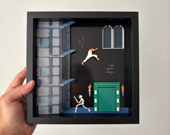 Prince of Persia 3D Model legendarnej gry Diobox Diorama Shadowbox Najlepszy pomysł na prezent 2024 Dekoracje ścienne