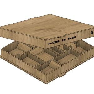 Ticket to Ride replacement box – digital plans (SVG/PDF) – laser cut board game organizer
