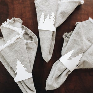 Paper Tree Napkin Rings / Place Cards Set of 12