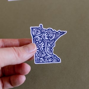 Minnesota State Sticker - Minnesotan - Bumper Sticker - MiniSota