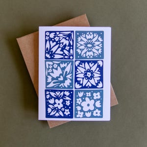 Scacchiera nordica - Biglietto vuoto - Biglietto - Regalo - Trapunta