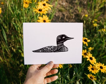 Nordic Prints - Loons - Cabin Decor - Lake Life - Common Loon - Minnesota Loon
