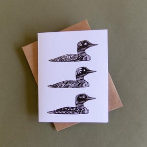 Cartão de felicitações do Loon comum - Cartão em branco - Cartão - Presente - Cartão de Minnesota