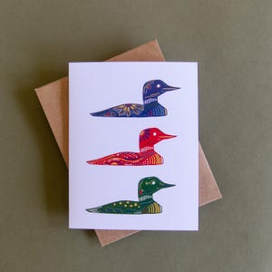 Biglietto di auguri Common Loon - Biglietto vuoto - Biglietto - Regalo - Biglietto Minnesota