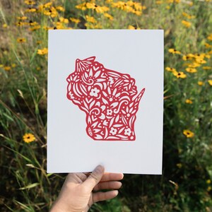 Wisconsin State Art - Wisconsin Print - Wall Art - On Wisconsin