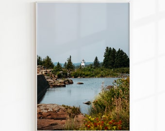 Grand Marais, Minnesota Lighthouse Poster Wall Art