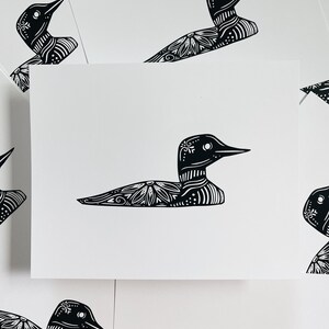 Loon Art Print: Nordic Cabin Decor (8x10)
