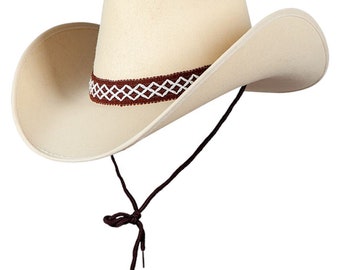 COWBOY Adult Classic Sand Texan Cowboy Hat for Western Cowboy, , Wild West, Rodeo, Country & Western themed events - One Size