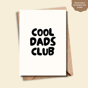 Coole Dads Club - Lustige Vatertags Karte - Digital Download - Lustige, süße Papa Karte - Ehemann Karte - Download - DIY Vatertagsgeschenk Papa