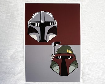 Boba Fett & Mandalorian  inspired print | free shipping