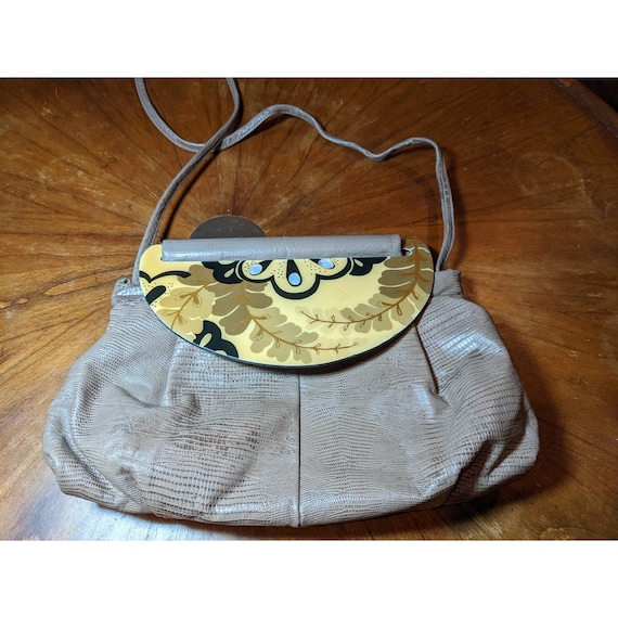 Vintage Patricia Smith Moon Bag Leather and Limit… - image 1