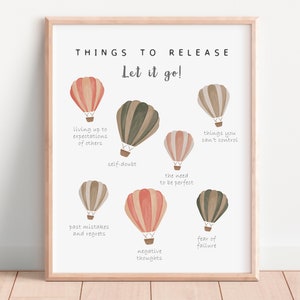 Things To Let Go Of, Coping Skills Poster, Therapist Office Decor, Things I Can Control Poster, School Counselling Art, DIGITAL DOWNLOAD