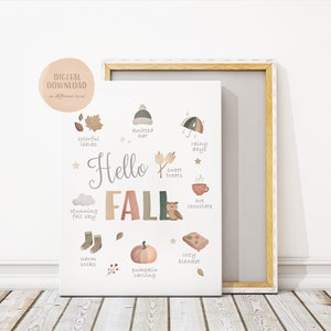 Neutraler Herbst Dekor, Herbst Vibes, Herbst Wandkunst, Herbst druckbar, Herbst Druck, Jahreszeitendrucke, DIGITALER DOWNLOAD