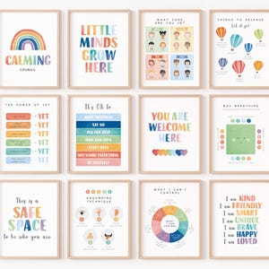 Mental Health Bundle, Therapy Office Decor, School Counselor, Calming ...