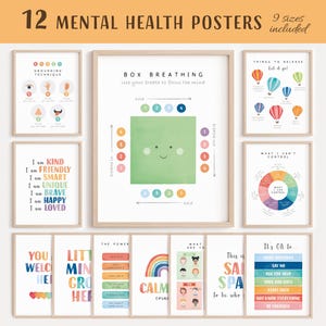 Mental Health Bundle, Therapy Office Decor, School Counselor, Calming ...