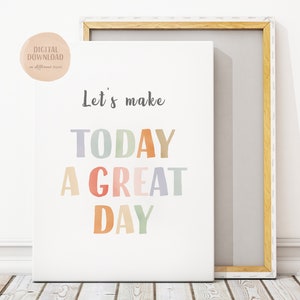 Rainbow Classroom Poster, Affirmation Poster, Nursery Print, Play Room Decor, Printable Wall Art, DIGITAL DOWNLOAD