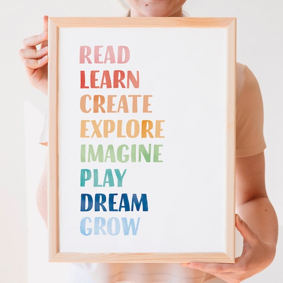 Playroom Poster: Read, Learn, Create, Explore (Digital Download)