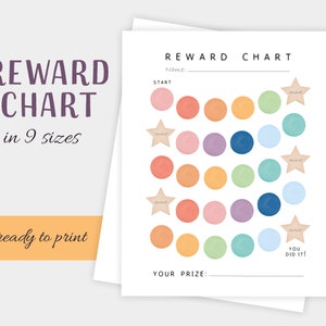 Reward Chart, Toddler Reward Chart, Reward Chart Printable, Kids Routine Chart, Printable Rainbow Reward Chart, DIGITAL DOWNLOAD