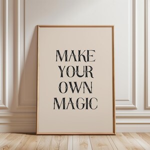 Halloween Poster, Fall Decor, Make Your Own Magic, Halloween Decor, Halloween Printable Wall Art, Seasonal Wall Decor, DIGITAL DOWNLOAD