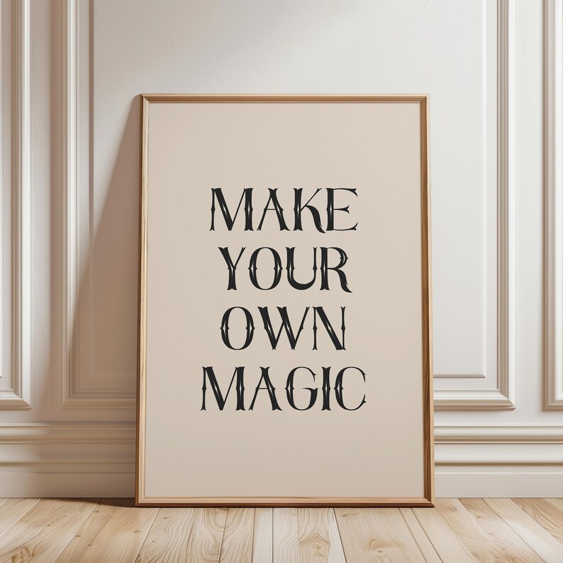 Halloween Poster, Fall Decor, Make Your Own Magic, Halloween Decor, Halloween Printable Wall Art, Seasonal Wall Decor, DIGITAL DOWNLOAD