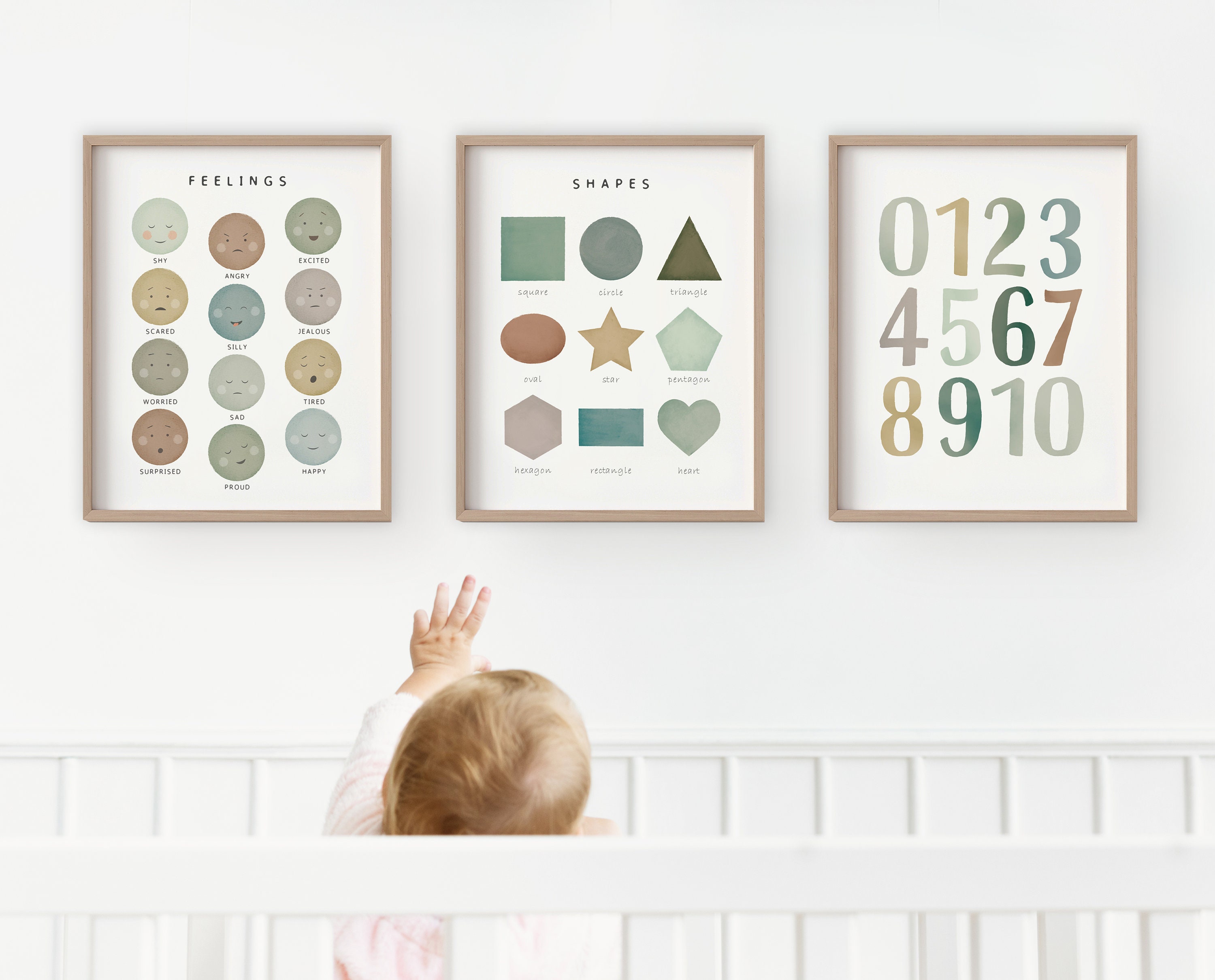 Earth Tones Educational Posters Set, 15 Homeschool Prints, Montessori ...