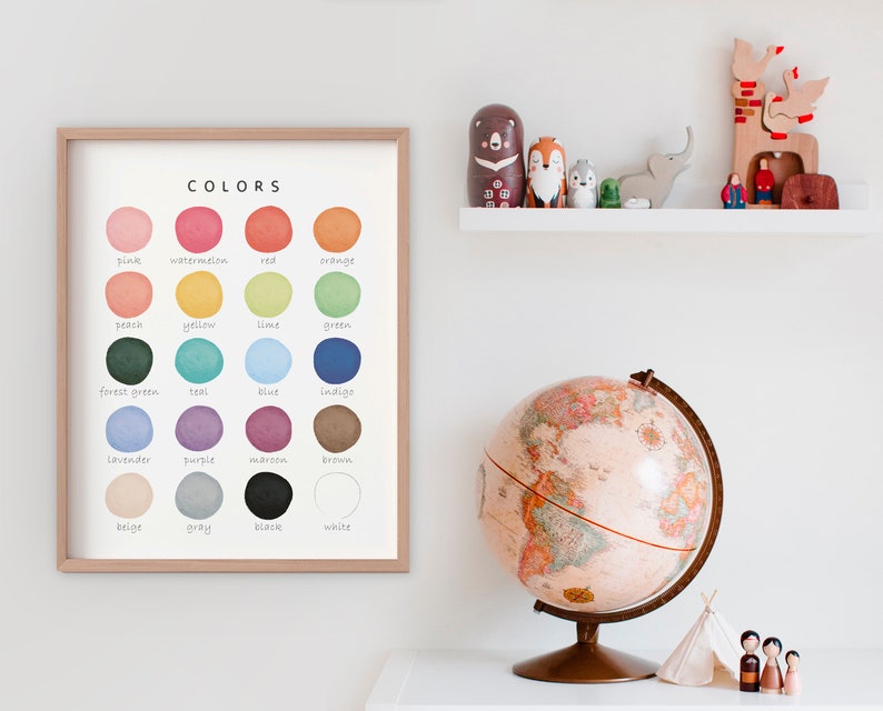 Colors Educational Poster, Montessori Poster, Learn Colors, Classroom Decor, Colors Poster, Teacher Classroom Decor, Digital Dowmload image 2
