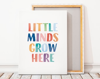 Rainbow Classroom Poster, Growth Mindset, Kids Positive Affirmation Poster, Mental Health, Therapy Office, Calming Corner, DIGITAL DOWNLOAD