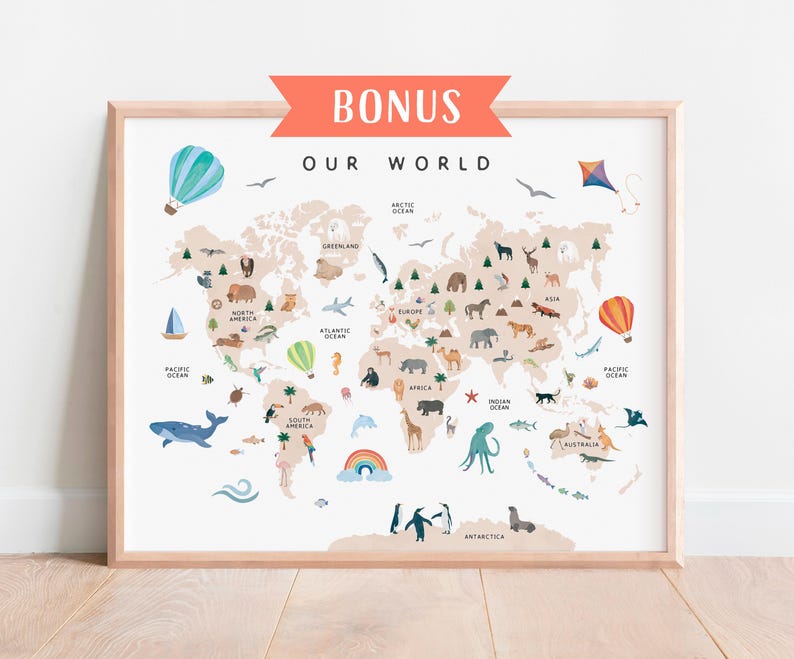 Set of 25 Educational Posters, Montessori Classroom Decor, Toddler Playroom, Rainbow Nursery Prints, Homeschool Art, Digital Download, Rainbow ABC Print, Alphabet Poster, Body Parts, Colors Learning Poster, Count to 100 Print, World Map For Kids, Moon Phases, Telling the Time, Feelings Poster, Watercolor Shapes Poster, Insects Poster, Safari Animals, Rainforest Animals, Farm Animals, Rainbow Numbers Poster.