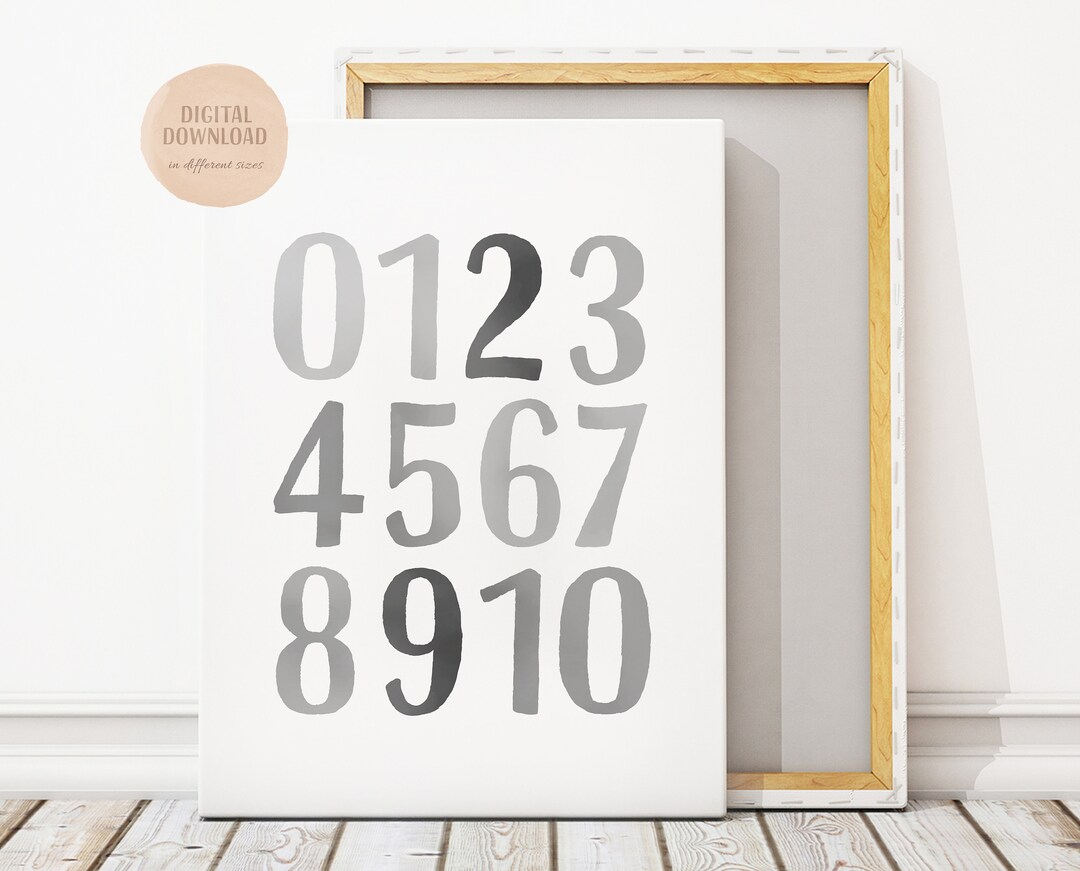 Numbers Print, Educational Posters, Classroom Decor, Counting 1-10 ...