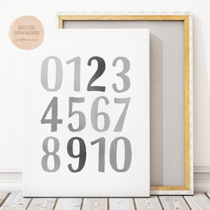 Numbers Print, Educational Posters, Classroom Decor, Counting 1-10 Poster, Numbers Poster, Nursery Wall ART, Digital Download