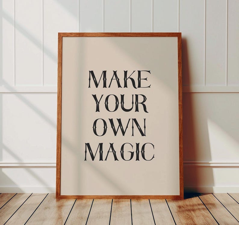 Halloween Poster, Fall Decor, Make Your Own Magic, Halloween Decor, Halloween Printable Wall Art, Seasonal Wall Decor, DIGITAL DOWNLOAD