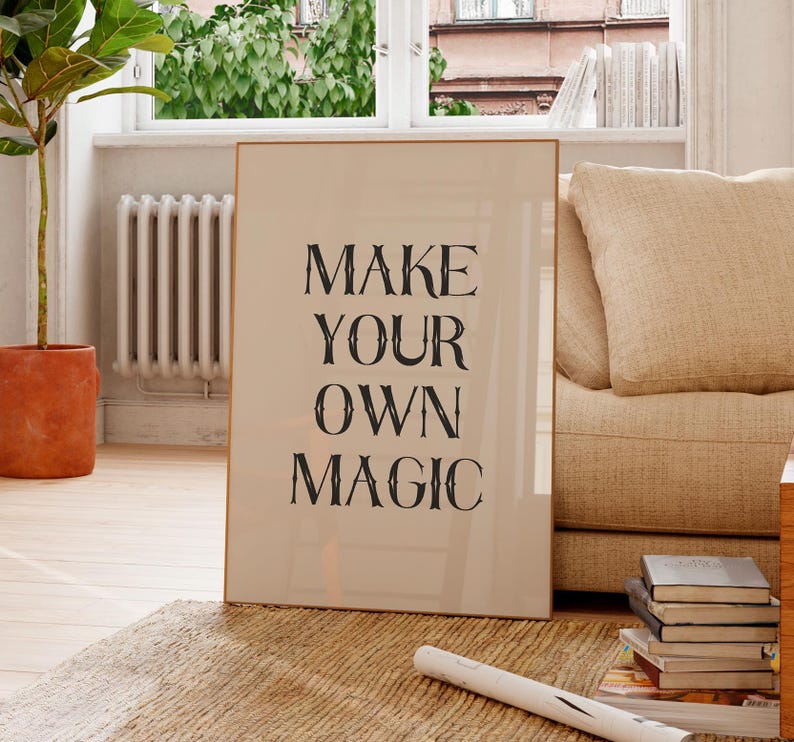 Halloween Poster, Fall Decor, Make Your Own Magic, Halloween Decor, Halloween Printable Wall Art, Seasonal Wall Decor, DIGITAL DOWNLOAD