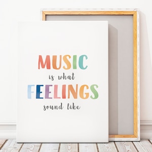 Musik Poster, Musikklasse Poster, Homeschool Dekor, Regenbogen Musikdruck, Montessori Kindergarten, digitaler Download