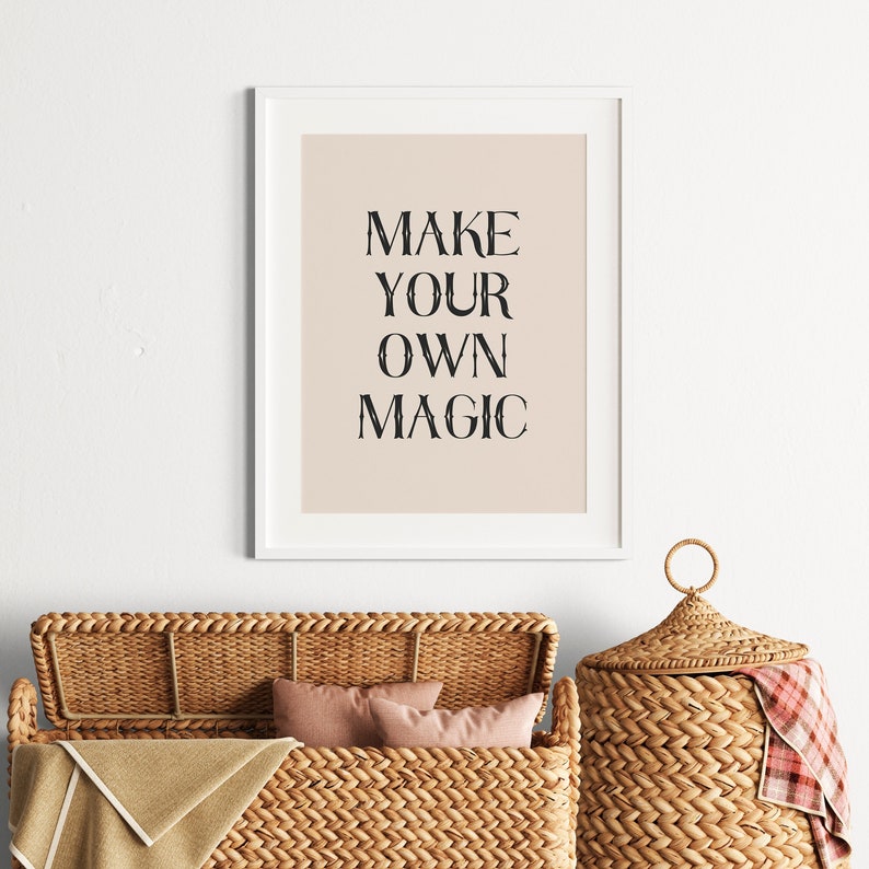 Halloween Poster, Fall Decor, Make Your Own Magic, Halloween Decor, Halloween Printable Wall Art, Seasonal Wall Decor, DIGITAL DOWNLOAD