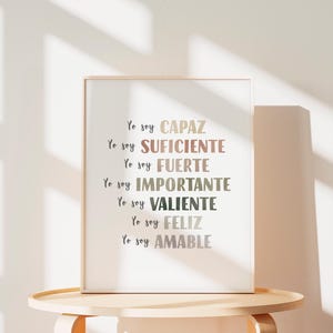Daily Affirmations in Spanish.