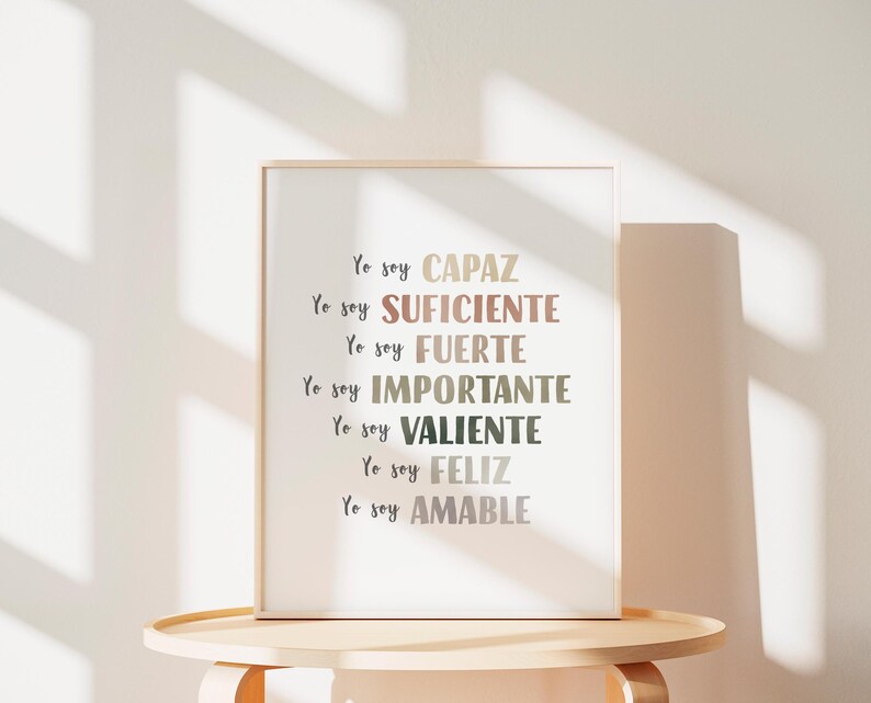 Daily Affirmations in Spanish.