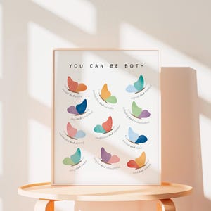 You Can Be Both Poster, DBT, Duality Poster, Therapy Office Decor ...
