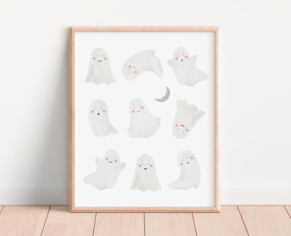 Little Ghost Print, Halloween Nursery Print, Cute Ghost Baby Playroom, Boo Print, Seasonal Prints, Spooky Season, DIGITAL DOWNLOAD