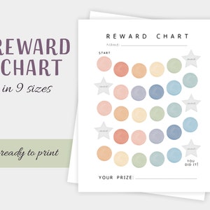 Reward Chart, Toddler Reward Chart, Reward Chart Printable, Kids Routine Chart, Printable Rainbow Reward Chart, DIGITAL DOWNLOAD