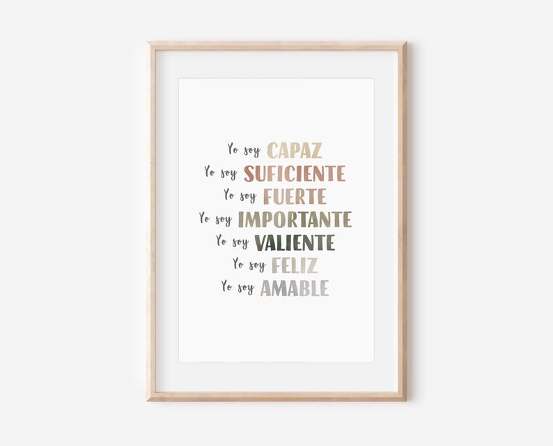 Daily Affirmations in Spanish.