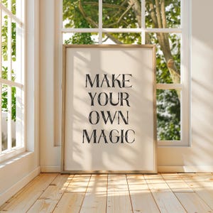 Halloween Poster, Fall Decor, Make Your Own Magic, Halloween Decor, Halloween Printable Wall Art, Seasonal Wall Decor, DIGITAL DOWNLOAD