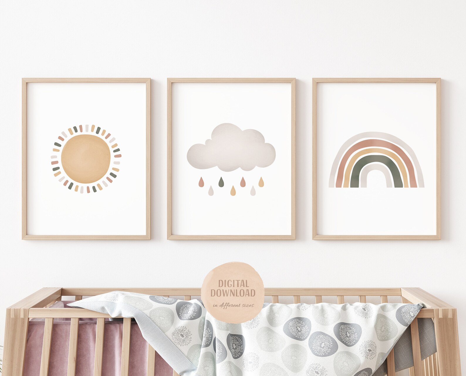 Set of 6 Nursery Posters, Neutral Kids Room Decor, Toddler Playroom ...