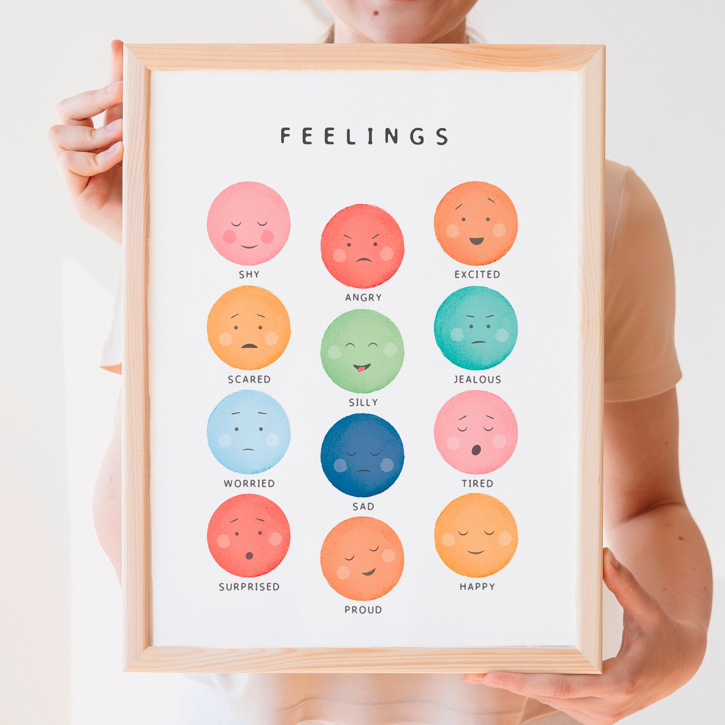 Feelings Chart PDF Printable Poster For Kids - Such A Little While