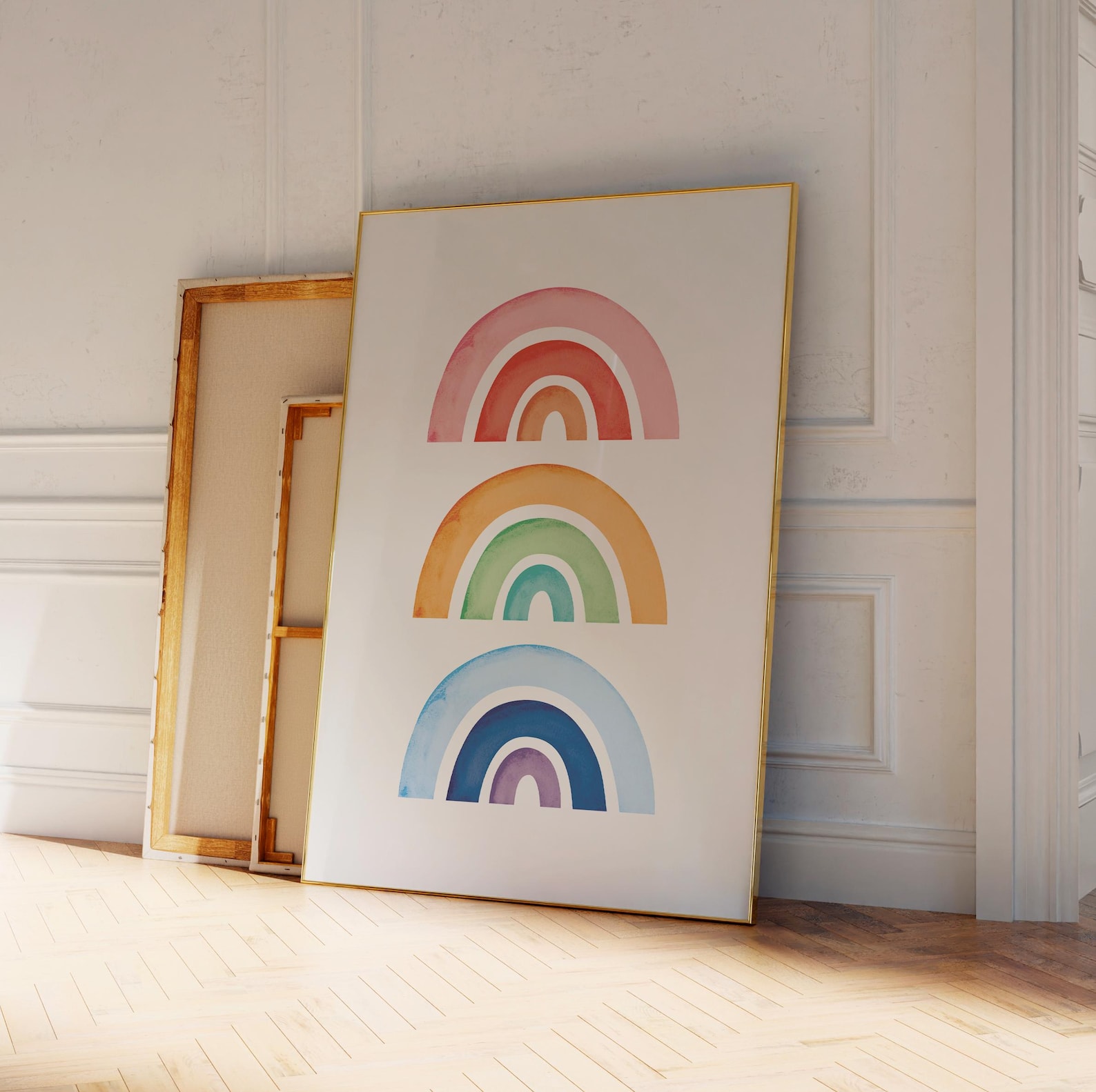 Nursery Rainbow Poster, Playroom Rainbows Print, Rainbow Nursery Wall ...