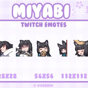 Twitch Emote Pack, Zenless Zone Zero Miyabi 5 Emotes, Streamer